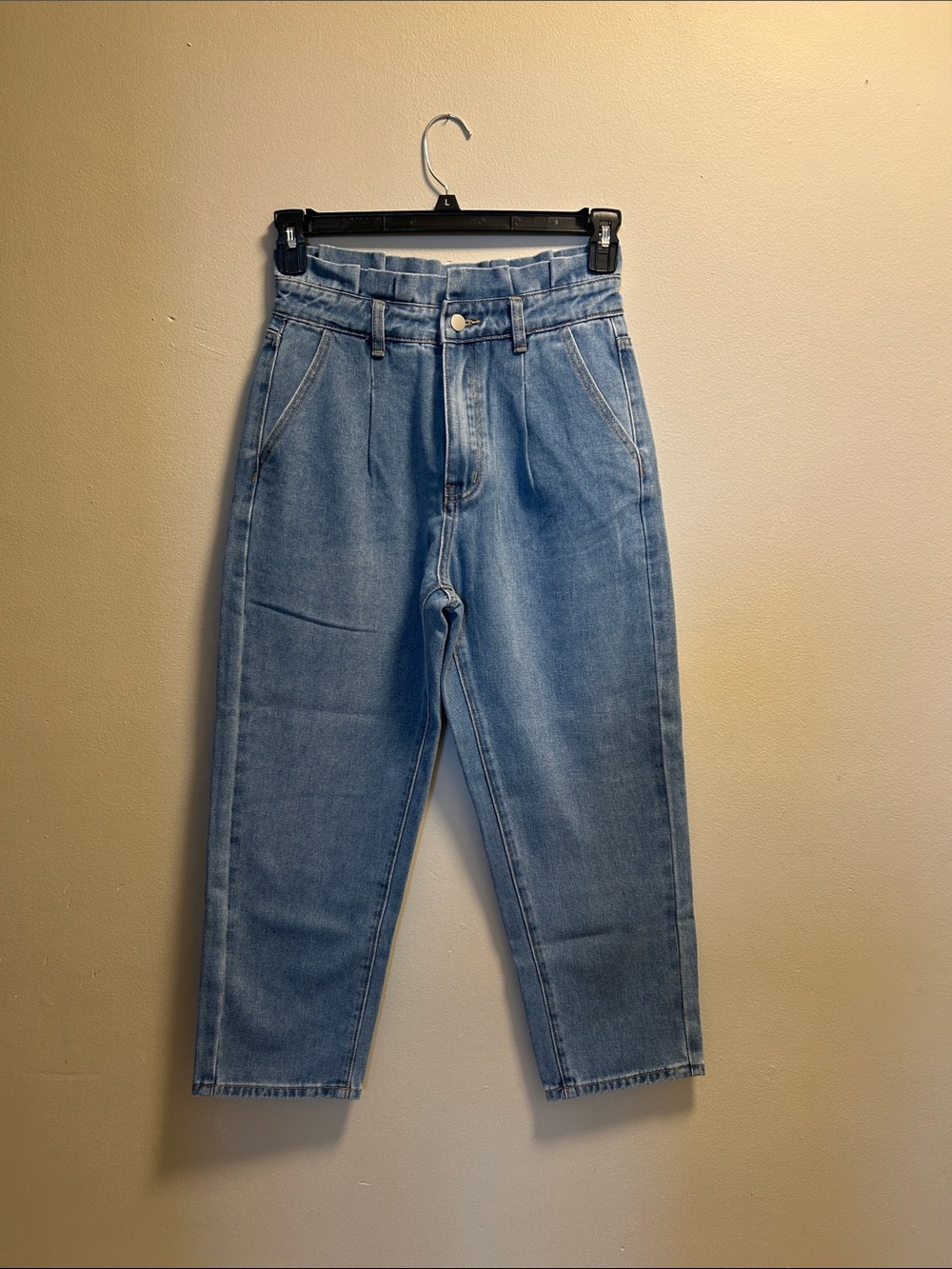 High-Waist Light Blue Denim Jeans